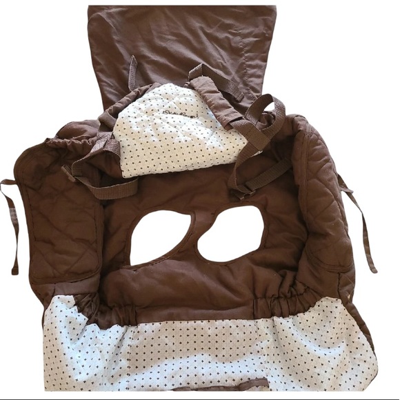 Eddie Bauer Accessories Eddie Bauer Shopping Cart Cover High Chair Brown Cream Padded Poshmark